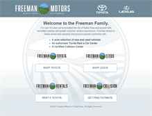 Tablet Screenshot of freemanmotors.com